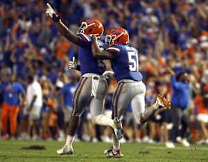 Former Florida linebackers Amari Burney and Ventrell Miller.